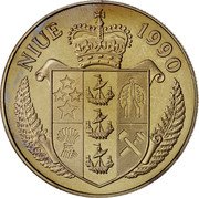 Niue 5 Dollars World Soccer Championships 1990 KM# 143 NIUE 1990 coin obverse Niue 5 Dollars World Soccer Championships 1990 KM# 143 NIUE 1990 coin obverse