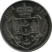 Niue 5 Dollars Sir Winston Churchill 1990 KM# 37 NIUE 1990 coin obverse Niue 5 Dollars Sir Winston Churchill 1990 KM# 37 NIUE 1990 coin obverse