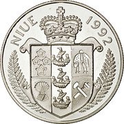 Niue 5 Dollars XXVI Summer Olympic Games. Sprinter 1992 Proof KM# 61 NIUE 1992 coin obverse Niue 5 Dollars XXVI Summer Olympic Games. Sprinter 1992 Proof KM# 61 NIUE 1992 coin obverse
