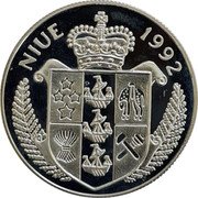 Niue 5 Dollars Jaguar 1992 Proof KM# 60 NIUE 1992 coin obverse Niue 5 Dollars Jaguar 1992 Proof KM# 60 NIUE 1992 coin obverse
