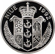 Niue 5 Dollars HMS Bounty 1992 Proof KM# 55 NIUE 1992 coin obverse Niue 5 Dollars HMS Bounty 1992 Proof KM# 55 NIUE 1992 coin obverse