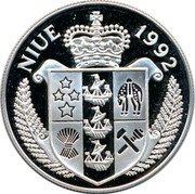 Niue 5 Dollars John F. Kennedy 1992 Proof KM# 76 NIUE 1992 coin obverse Niue 5 Dollars John F. Kennedy 1992 Proof KM# 76 NIUE 1992 coin obverse