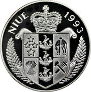 Niue 5 Dollars Protect Our World 1993 Proof KM# 62 NIUE 1993 coin obverse