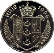 Niue 5 Dollars HMS Resolution 1996 Proof KM# 114 NIUE 1996 coin obverse Niue 5 Dollars HMS Resolution 1996 Proof KM# 114 NIUE 1996 coin obverse