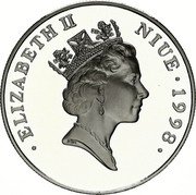 Niue 5 Dollars Queen Mother - The Silver Wedding 1998 Proof KM# 145 ELIZABETH II NIUE 1998 RDM coin obverse Niue 5 Dollars Queen Mother - The Silver Wedding 1998 Proof KM# 145 ELIZABETH II NIUE 1998 RDM coin obverse