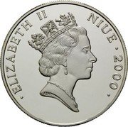 Niue 5 Dollars John Williams. Messenger of Peace 2000 Proof KM# 261 ELIZABETH II NIUE 2000 coin obverse Niue 5 Dollars John Williams. Messenger of Peace 2000 Proof KM# 261 ELIZABETH II NIUE 2000 coin obverse