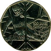 Austria 5 Euro (100 years of Sport Skiing) KM# 3117a 100 JAHRE SKISPORT 1 AUSTRIA 2005 coin reverse