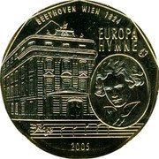 Austria 5 Euro (Beethoven Wien) KM# 3120a BEETHOVEN WIEN 1824 EUROPA HYMNE 2005 coin reverse Austria 5 Euro (Beethoven Wien) KM# 3120a BEETHOVEN WIEN 1824 EUROPA HYMNE 2005 coin reverse