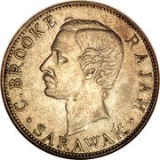Malaysia 50 Cents Charles Brooke Rajah 1906 H KM# 11 C.BROOKE RAJAH SARAWAK coin obverse Malaysia 50 Cents Charles Brooke Rajah 1906 H KM# 11 C.BROOKE RAJAH SARAWAK coin obverse