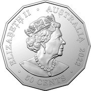 Australia 50 Cents 75th Anniversary Australian Signals Directorate 2022  BU in Coincard ELIZABETH II AUSTRALIA 2022 50 CENTS JC coin obverse