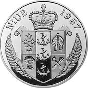 Niue 50 Dollars Boris Becker 1987 Proof KM# 2 NIUE 1987 coin obverse Niue 50 Dollars Boris Becker 1987 Proof KM# 2 NIUE 1987 coin obverse