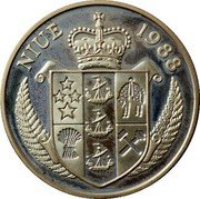 Niue 50 Dollars John F. Kennedy 1988 Proof KM# 18 NIUE 1988 coin obverse Niue 50 Dollars John F. Kennedy 1988 Proof KM# 18 NIUE 1988 coin obverse