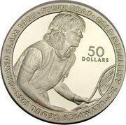 Niue 50 Dollars Steffi Graf 1989 Proof KM# 44 STEFFI GRAF GOLD MEDALLIST 24TH OLYMPICS SEOUL 1988 GRAND SLAM 1988 50 DOLLARS coin reverse Niue 50 Dollars Steffi Graf 1989 Proof KM# 44 STEFFI GRAF GOLD MEDALLIST 24TH OLYMPICS SEOUL 1988 GRAND SLAM 1988 50 DOLLARS coin reverse