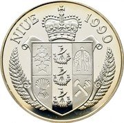 Niue 50 Dollars 1990 FIFA World Cup. Soccer player 1990 Proof KM# 47 NIUE 1990 coin obverse Niue 50 Dollars 1990 FIFA World Cup. Soccer player 1990 Proof KM# 47 NIUE 1990 coin obverse