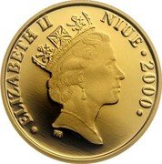 Niue 50 Dollars Peanuts 2000 Proof KM# 118 ELIZABETH II NIUE 2000 PM coin obverse Niue 50 Dollars Peanuts 2000 Proof KM# 118 ELIZABETH II NIUE 2000 PM coin obverse