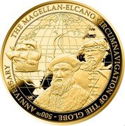Malta 50 Euro (500th Anniversary of the Circumnivagation of the Globe) THE MAGELLAN-ELCANO CIRCUMNAVIGATION OF THE GLOBE - 500TH ANNIVERSAR coin reverse