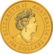 Australia 500 Dollars Super Pit 2022 P JC ELIZABETH II AUSTRALIA 500 DOLLARS coin obverse Australia 500 Dollars Super Pit 2022 P JC ELIZABETH II AUSTRALIA 500 DOLLARS coin obverse