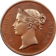 Malaysia Cent Victoria Straits Settlements 1845 KM# 3 VICTORIA QUEEN coin obverse Malaysia Cent Victoria Straits Settlements 1845 KM# 3 VICTORIA QUEEN coin obverse