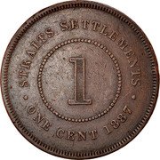 Malaysia Cent Victoria 1887 KM# 16 STRAITS SETTLEMENTS 1 ONE CENT 1901 coin reverse Malaysia Cent Victoria 1887 KM# 16 STRAITS SETTLEMENTS 1 ONE CENT 1901 coin reverse