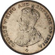 Malaysia Dollar George V 1919 KM# 33 GEORGE V KING AND EMPEROR OF INDIA coin obverse Malaysia Dollar George V 1919 KM# 33 GEORGE V KING AND EMPEROR OF INDIA coin obverse