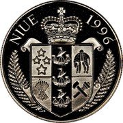Niue 1 Dollar HMS Bounty 1996 Proof KM# 85 NIUE 1996 coin obverse Niue 1 Dollar HMS Bounty 1996 Proof KM# 85 NIUE 1996 coin obverse