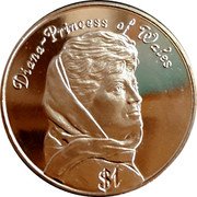 Niue 1 Dollar Diana. Princess of Wales 1998 KM# 103 DIANA - PRINCESS OF WALES $1 coin reverse Niue 1 Dollar Diana. Princess of Wales 1998 KM# 103 DIANA - PRINCESS OF WALES $1 coin reverse