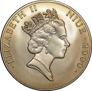 Niue 1 Dollar Marine Life Protection 2000 KM# 174 ELIZABETH II NIUE 2000 RDM coin obverse Niue 1 Dollar Marine Life Protection 2000 KM# 174 ELIZABETH II NIUE 2000 RDM coin obverse