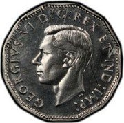 Canada 5 Cents Pattern Specimen 1937  GEORGIVS VI D G REX ET IND IMP coin obverse Canada 5 Cents Pattern Specimen 1937  GEORGIVS VI D G REX ET IND IMP coin obverse