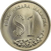 Malaysia Ringgit 35th Annual PATA Conference 1986 KM# 39 BANK NEGARA MALAYSIA $1 coin obverse Malaysia Ringgit 35th Annual PATA Conference 1986 KM# 39 BANK NEGARA MALAYSIA $1 coin obverse