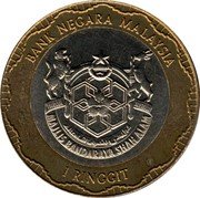 Malaysia Ringgit Pengisytiharan Bandaraya Shah Alam 2000 Proof KM# 205 BANK NEGARA MALAYSIA 1 RINGGIT coin obverse Malaysia Ringgit Pengisytiharan Bandaraya Shah Alam 2000 Proof KM# 205 BANK NEGARA MALAYSIA 1 RINGGIT coin obverse