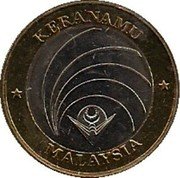 Malaysia Ringgit 46th Anniversary of Independence 2003 KM# 200 KERANAMU MALAYSIA coin obverse Malaysia Ringgit 46th Anniversary of Independence 2003 KM# 200 KERANAMU MALAYSIA coin obverse
