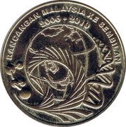 Malaysia Ringgit 9th National Plan 2006 KM# 147 RANCANGAN MALAYSIA KE SEMBILAN 2006-2010 coin reverse Malaysia Ringgit 9th National Plan 2006 KM# 147 RANCANGAN MALAYSIA KE SEMBILAN 2006-2010 coin reverse