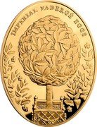 Niue 100 Dollars Bay Tree Faberge Egg 2012 Proof KM# 835 IMPERIAL FABERGÉ EGGS coin reverse Niue 100 Dollars Bay Tree Faberge Egg 2012 Proof KM# 835 IMPERIAL FABERGÉ EGGS coin reverse