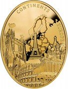 Niue 100 Dollars Continents. Europe 2013 Proof KM# 1156 CONTINENTS EUROPE coin reverse Niue 100 Dollars Continents. Europe 2013 Proof KM# 1156 CONTINENTS EUROPE coin reverse