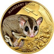 Niue 100 Dollars Mahogany Glider 2015 Proof KM# 1310 MAHOGANY GLIDER coin reverse Niue 100 Dollars Mahogany Glider 2015 Proof KM# 1310 MAHOGANY GLIDER coin reverse