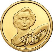 Niue 2 Dollars Frederic Chopin 2009 Proof KM# 209 F CHOPIN R coin reverse Niue 2 Dollars Frederic Chopin 2009 Proof KM# 209 F CHOPIN R coin reverse