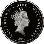 Niue Two Dollars Soviet Transport. Metro 2010 Proof KM# 410 ELIZABETH II NIUE TWO DOLLARS RDM 2010 coin obverse Niue Two Dollars Soviet Transport. Metro 2010 Proof KM# 410 ELIZABETH II NIUE TWO DOLLARS RDM 2010 coin obverse