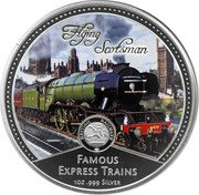 Niue Two Dollars Flying Scotsman 2010 Proof KM# 246 FLYING SCOTSMAN BRITISH RAILWAYS FAMOUS EXPRESS TRAINS 1OZ .999 SILVER coin reverse Niue Two Dollars Flying Scotsman 2010 Proof KM# 246 FLYING SCOTSMAN BRITISH RAILWAYS FAMOUS EXPRESS TRAINS 1OZ .999 SILVER coin reverse