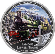 Niue Two Dollars Trans-Siberian Express 2010 Proof KM# 245 TRANS-SIBERIAN EXPRESS FAMOUS EXPRESS TRAINS 1OZ .999 SILVER coin reverse Niue Two Dollars Trans-Siberian Express 2010 Proof KM# 245 TRANS-SIBERIAN EXPRESS FAMOUS EXPRESS TRAINS 1OZ .999 SILVER coin reverse