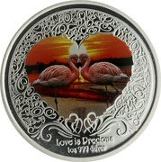 Niue Two Dollars Love is Precious. Flamingos 2011 Proof KM# 507 LOVE IS PRECIOUS 1OZ 999 SILVER coin reverse Niue Two Dollars Love is Precious. Flamingos 2011 Proof KM# 507 LOVE IS PRECIOUS 1OZ 999 SILVER coin reverse