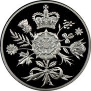 Niue Two Dollars Crowned State Flowers 2012 Proof KM# 675a coin reverse