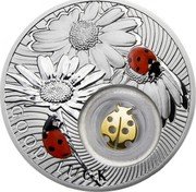 Niue 2 Dollars Good luck. Ladybugs 2012 Proof KM# 932 GOOD LUCK coin reverse