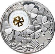 Niue 2 Dollars Good luck. Four-Leaf Clover 2012 Proof KM# 931 GOOD LUCK coin reverse