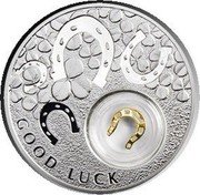 Niue 2 Dollars Good Luck. Horseshoe 2012 Proof KM# 929 GOOD LUCK coin reverse