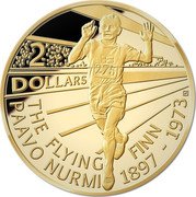 Niue 2 Dollars Paavo Nurmi. The Flying Finn 2013 Proof KM# 1192 2 DOLLARS 275 THE FLYING FINN PAAVO NURMI 1897-1973 coin reverse Niue 2 Dollars Paavo Nurmi. The Flying Finn 2013 Proof KM# 1192 2 DOLLARS 275 THE FLYING FINN PAAVO NURMI 1897-1973 coin reverse