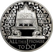 Niue Two Dollars 60th Anniversary of the Coronation of Queen Elizabeth 2013 Proof KM# 938a TD 'ALL THIS I PROMISE TO DO' coin reverse Niue Two Dollars 60th Anniversary of the Coronation of Queen Elizabeth 2013 Proof KM# 938a TD 'ALL THIS I PROMISE TO DO' coin reverse