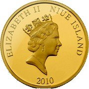 Niue 25 Dollars Peanuts 60th Anniversary 2010 Prooflike KM# 255 2010 ELIZABETH II NIUE ISLAND coin obverse Niue 25 Dollars Peanuts 60th Anniversary 2010 Prooflike KM# 255 2010 ELIZABETH II NIUE ISLAND coin obverse