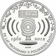 Niue 3 Dollars Third Programme of the Polish Radio 2012 Proof KM# 785 TRÓJKA POLSKIE RADIO 1962 2012 AG 925 50 LAT PROGRAMU 3 POLSKIEGO RADIA coin reverse Niue 3 Dollars Third Programme of the Polish Radio 2012 Proof KM# 785 TRÓJKA POLSKIE RADIO 1962 2012 AG 925 50 LAT PROGRAMU 3 POLSKIEGO RADIA coin reverse
