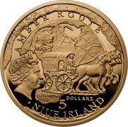 Niue 5 Dollars Amber Route. Szombathely 2010 Proof, Matte finish KM# 399 AMBER ROUTE ELIZABETH II 2012 5 DOLLARS NIUE ISLAND coin obverse Niue 5 Dollars Amber Route. Szombathely 2010 Proof, Matte finish KM# 399 AMBER ROUTE ELIZABETH II 2012 5 DOLLARS NIUE ISLAND coin obverse
