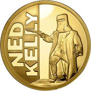 Niue 100 Dollars Ned Kelly 2010 Proof KM# 250 NED KELLY coin reverse